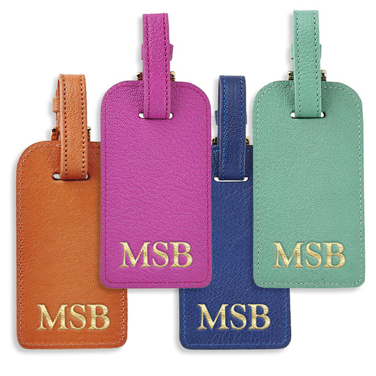 Personalized Refined Leather Luggage Tags
